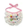 Bavoir anniversaire rose