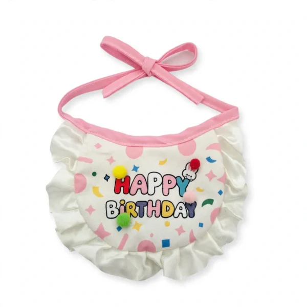 Bavoir anniversaire rose