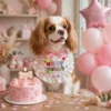 Bavoir anniversaire rose