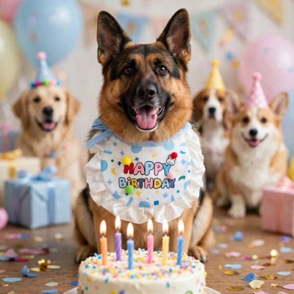 Bavoir anniversaire bleu
