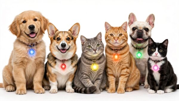 Pendentifs lumineux pour chiens et chats