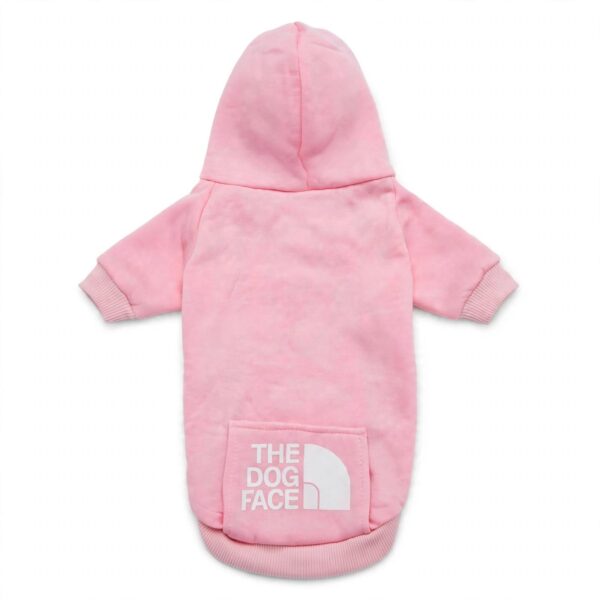 Pull rose à capuche