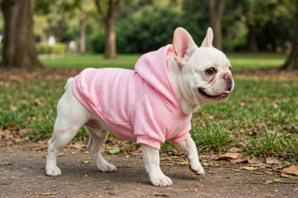 Pull rose à capuche