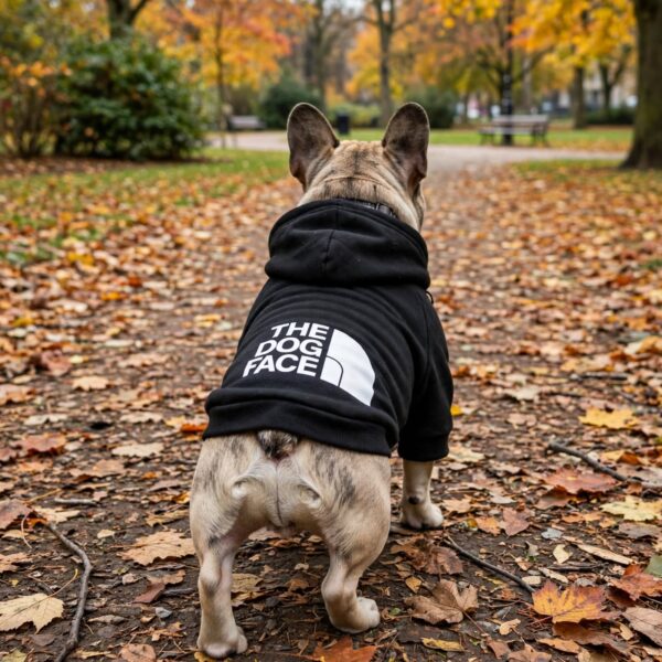 Pull noir à capuche