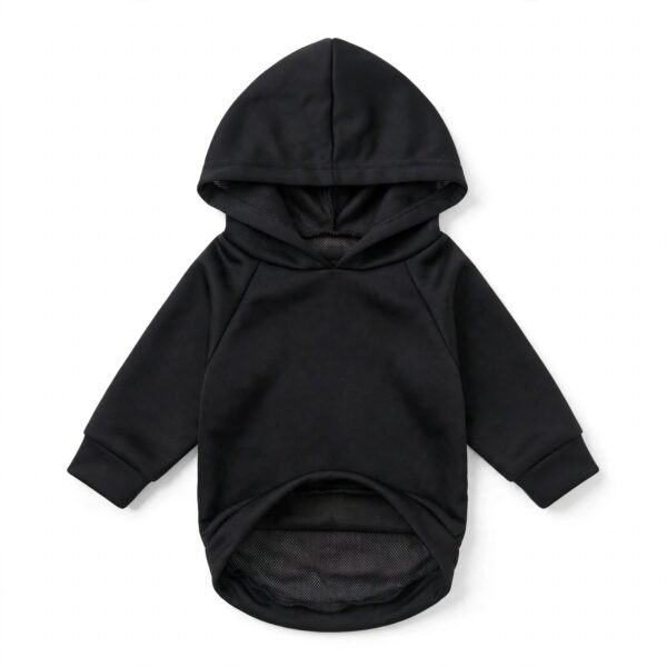Pull noir à capuche